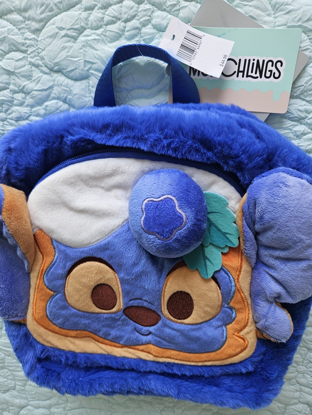 Disney Munchlings Stitch Blueberry Loaf Plush Mini Backpack